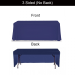Blue Table Throw 1 Color Logo Print 6 ft. or 8ft. ( 3-sided or 4-sided option)