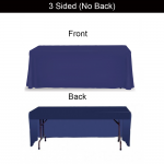 Blue Table Throw 2 Color Logo Print 6 ft. or 8ft. ( 3-sided or 4-sided option)