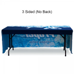 Table Throw Custom Full Color 6 ft. ( 3-sided or 4-sided option) with Dye Sub Print 