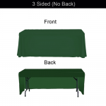 Green Table Throw 2 Color Logo Print 6 ft. or 8ft. ( 3-sided or 4-sided option)