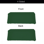 Green Table Throw 2 Color Logo Print 6 ft. or 8ft. ( 3-sided or 4-sided option)