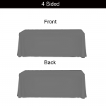 Grey Table Throw 1 Color Logo Print 6 ft. or 8ft. ( 3-sided or 4-sided option)