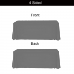 Grey Table Throw 2 Color Logo Print 6 ft. or 8ft. ( 3-sided or 4-sided option)