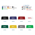 White Table Throw 1 Color Logo Print 6 ft. or 8ft. ( 3-sided or 4-sided option)